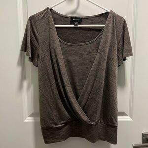 Brown polyester blouse